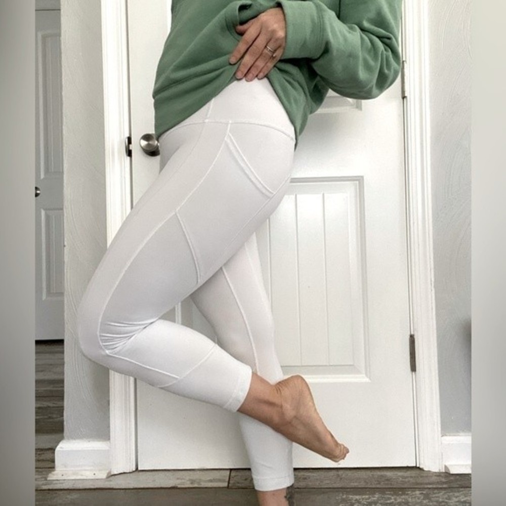 Lululemon All The Right Places leggings, white, size 6 - Picture 2 of 11
